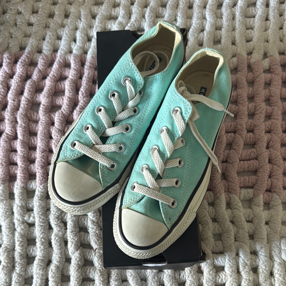 Mint Green Canvas Sneakers